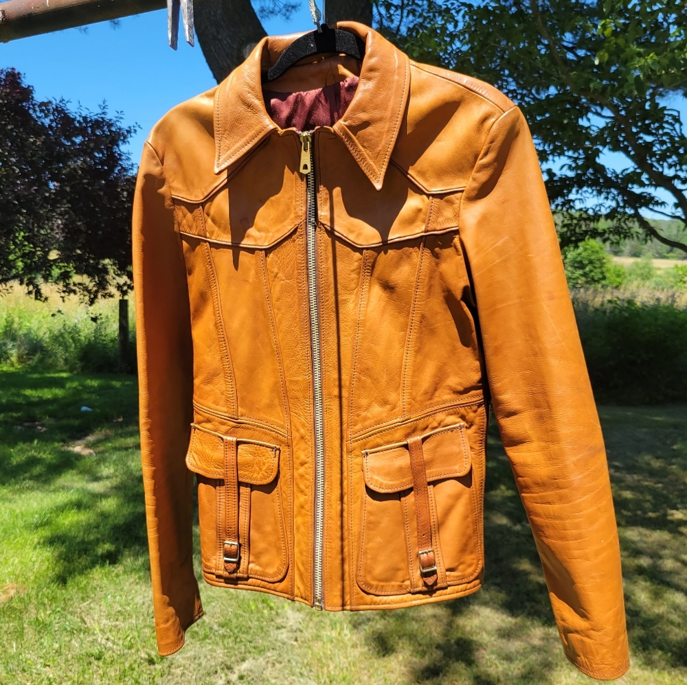 1960s-70s East West Musical Instruments Leather Jacket